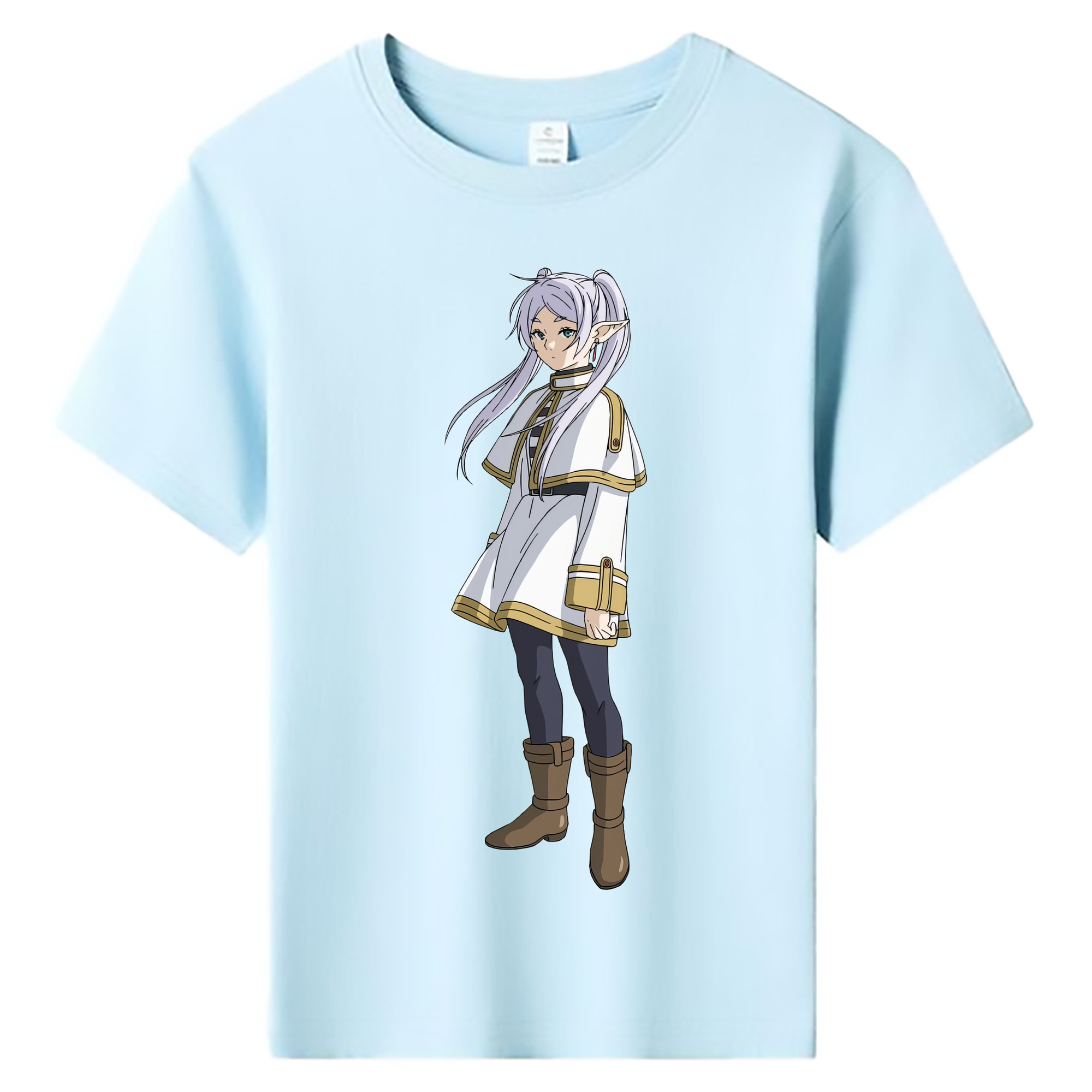 （画像用） 葬送のフリーレン Frieren 綿100％キッズTシャツ（フロントプリント）